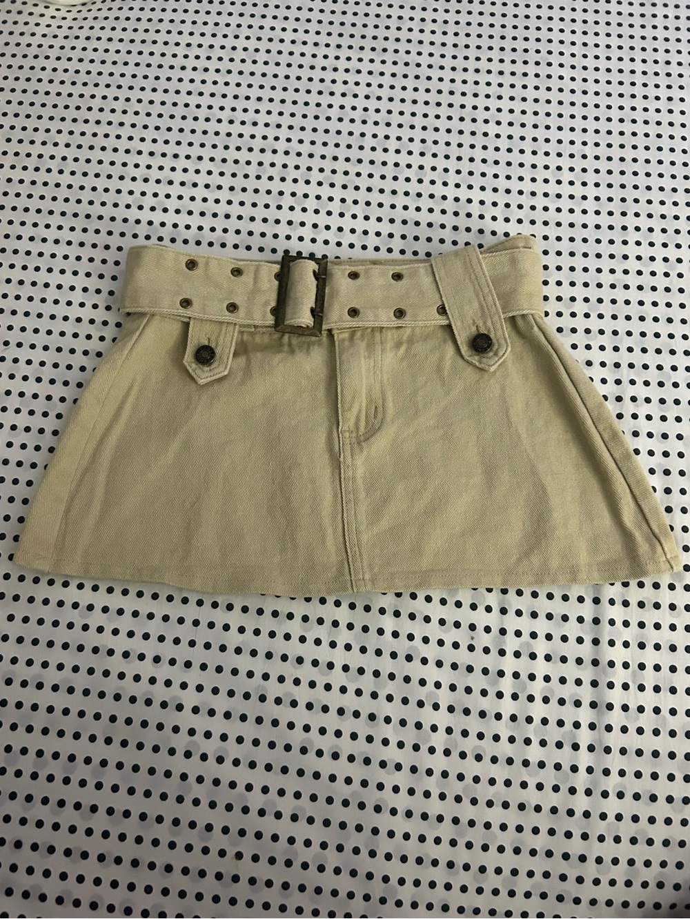 Vintage 2000s belted mini skirt